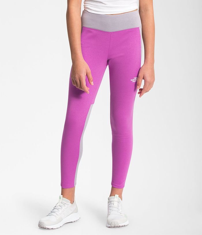 The North Face Bottoms Dziecięca Fioletowa Zimowy Ciepły Tight - WJLN15870